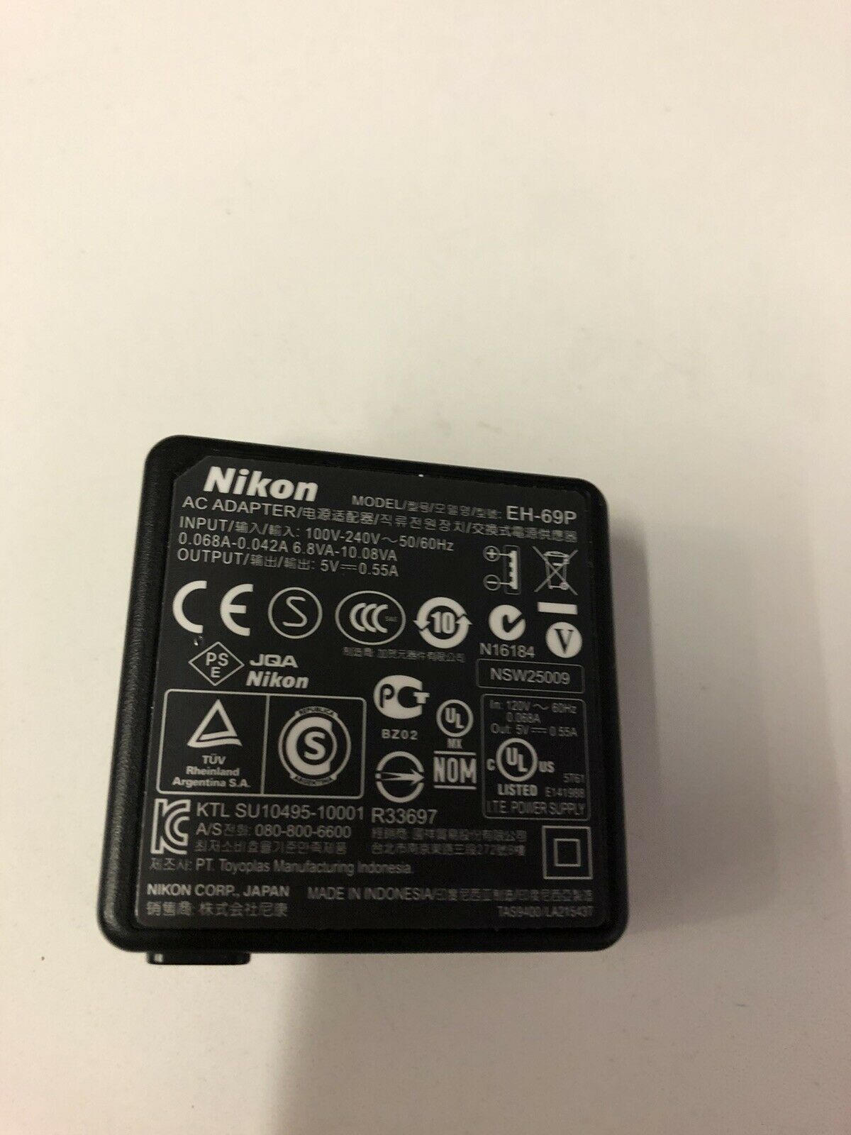 *Brand NEW*Nikon EH-69P for P500 S3100 S4100 S6100 S9100 5V 0.55A AC DC Adapter POWER SUPPLY - Click Image to Close
